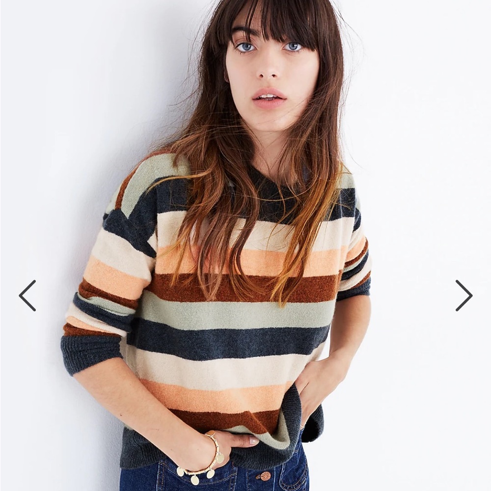 Madewell Pullover Sweater Elmwood Stripe Size Small